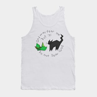 Cactus Cat Fights God (in black) Tank Top